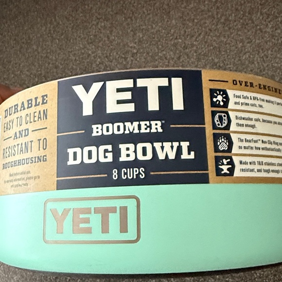 YETI Boomer  8 Cups Pet Dog Bowl Seafoam Mint Stainless Steel Pet Bowl - Picture 10 of 13